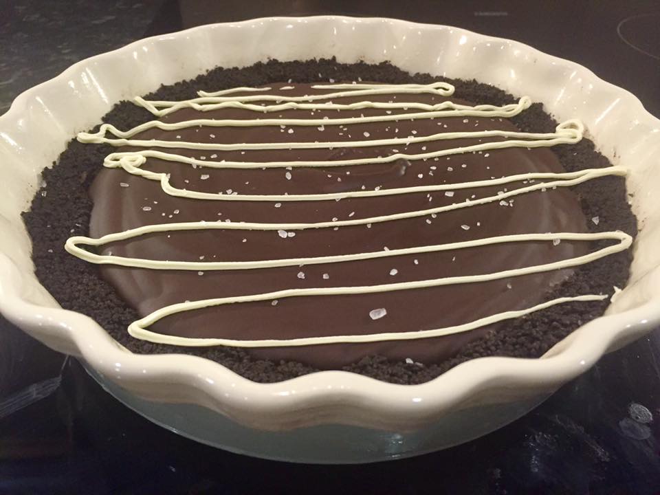 Dark Chocolate Salted Caramel Oreo Pie
