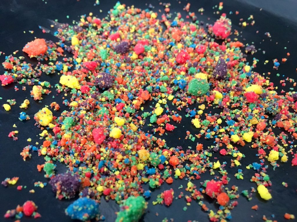 Leftover rainbow crumbs